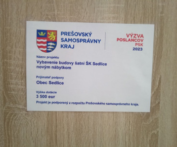 Aktuality / Projekt: Vybavenie budovy šatní ŠK Sedlice novým nábytkom - foto