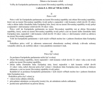 Úradná tabuľa / Voľby do Európskeho parlamentu - foto