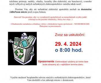 Aktuality / Zber elektroodpadu - foto Aktuality / Zber elektroodpadu - foto