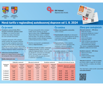 Aktuality / Nová tarifa v regionálnej autobusovej doprave od 1.8.2024 - foto Aktuality / Nová tarifa v regionálnej autobusovej doprave od 1.8.2024 - foto
