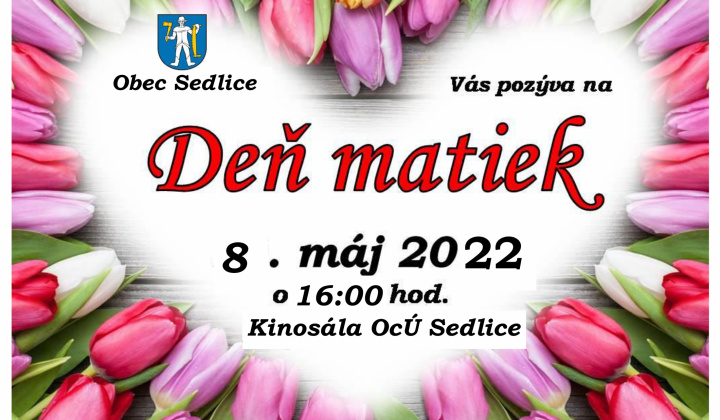 Pozvánka na oslavu sviatku Deň Matiek